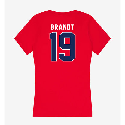 Arizona - NCAA Baseball : Evan Brandt - Women's V-Neck T-Shirt-1