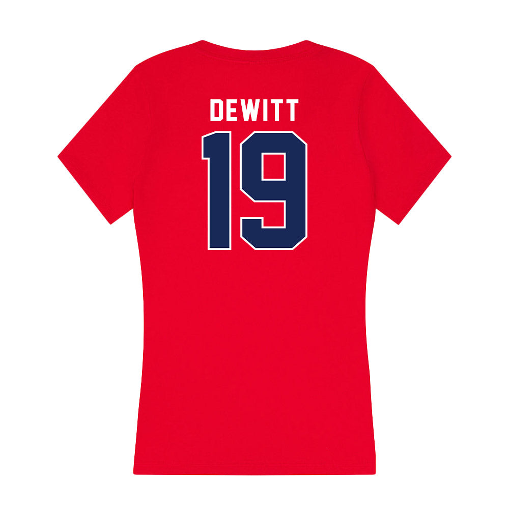 Arizona - NCAA Women's Volleyball : Amanda DeWitt - Women's V-Neck T-Shirt-1