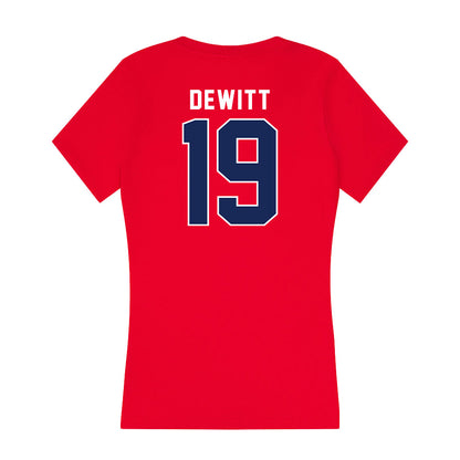 Arizona - NCAA Women's Volleyball : Amanda DeWitt - Women's V-Neck T-Shirt-1