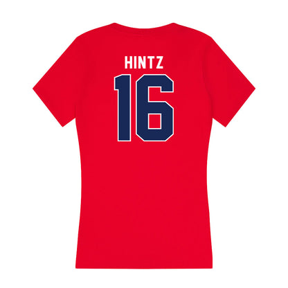 Arizona - NCAA Baseball : Casey Hintz - Women's V-Neck T-Shirt-1