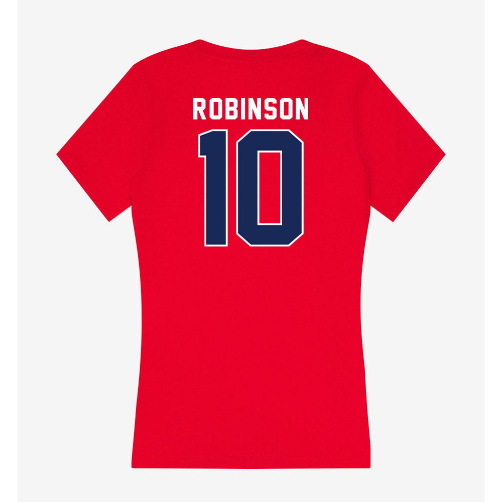 Arizona - NCAA Football : Myron Robinson - Women's V-Neck T-Shirt-1