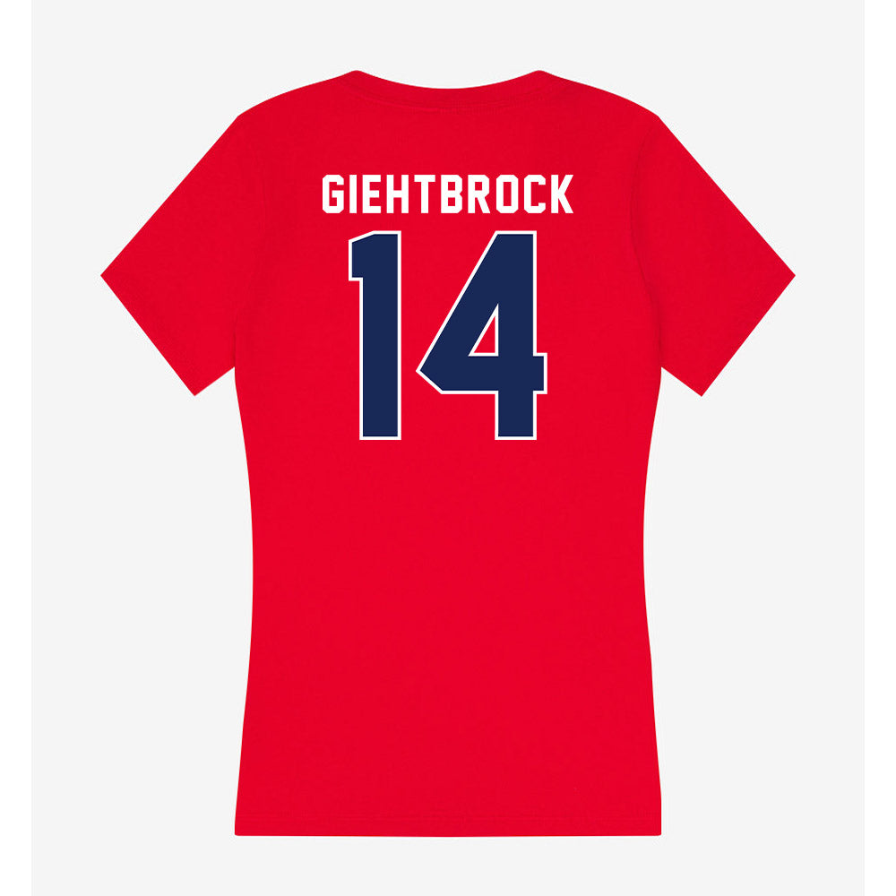 Arizona - NCAA Women's Volleyball : Chloe Giehtbrock - Women's V-Neck T-Shirt-1