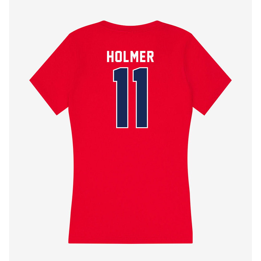 Arizona - NCAA Beach Volleyball : Regan Holmer - Women's V-Neck T-Shirt-1