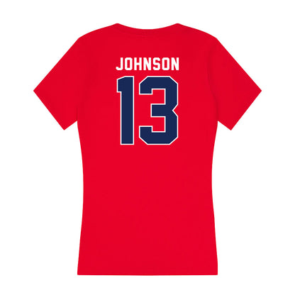 Arizona - NCAA Baseball : Carson Johnson - Women's V-Neck T-Shirt-1