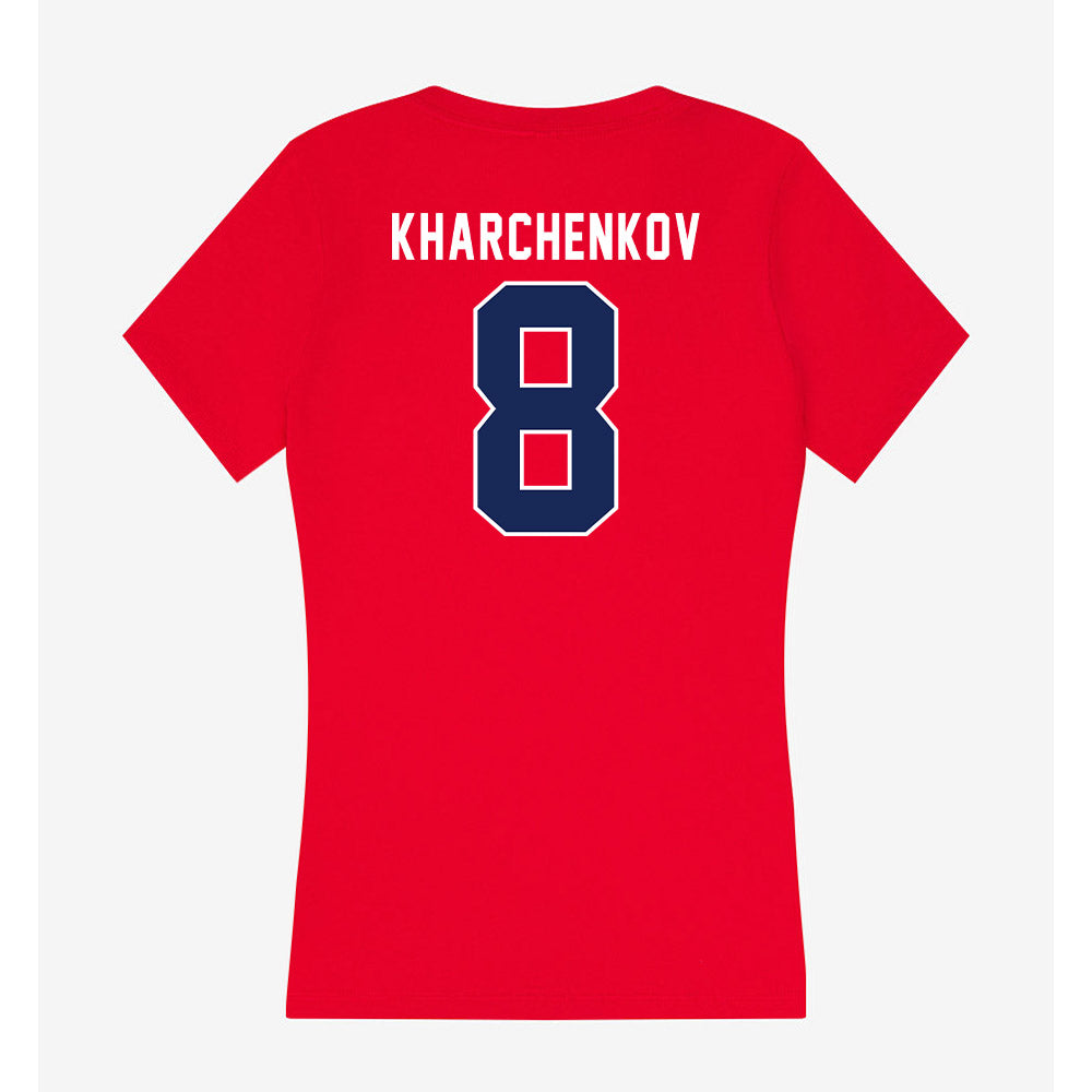 Arizona - NCAA Men's Basketball : Ivan Kharchenkov - Women's V-Neck T-Shirt-1