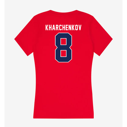 Arizona - NCAA Men's Basketball : Ivan Kharchenkov - Women's V-Neck T-Shirt-1
