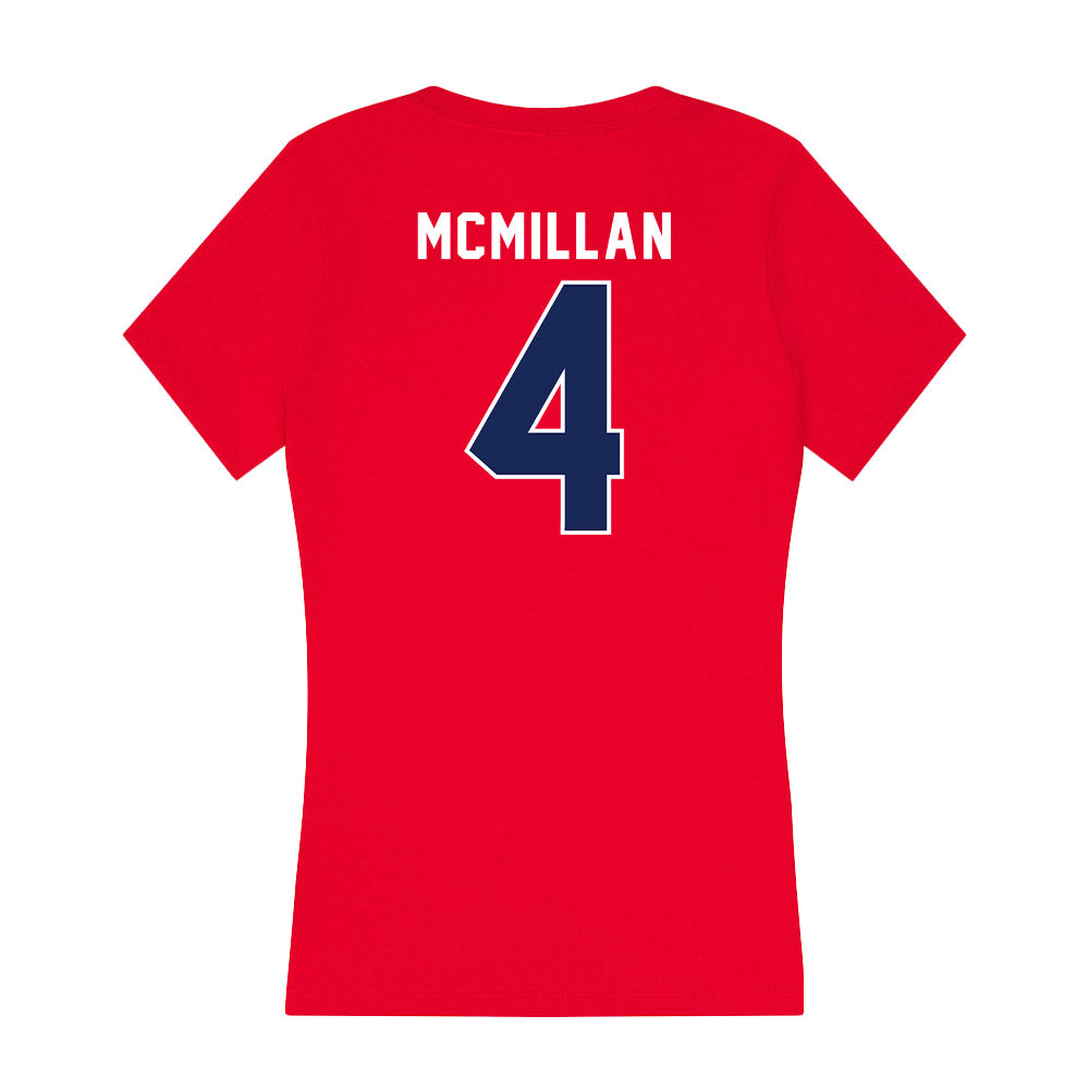 Arizona - NCAA Football : Tetairoa McMillan - Women's V-Neck T-Shirt-1