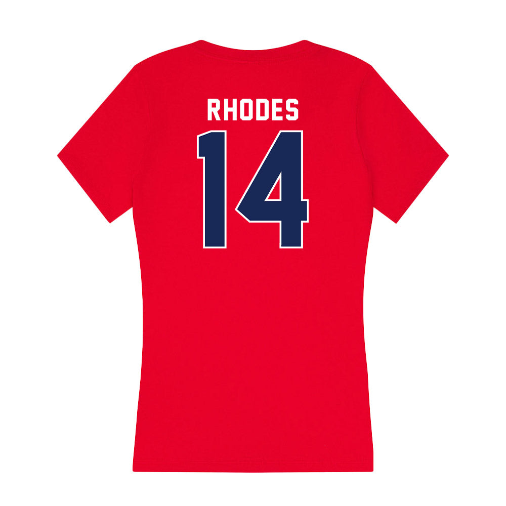 Arizona - NCAA Women's Basketball : Brooklyn Rhodes - Women's V-Neck T-Shirt-1