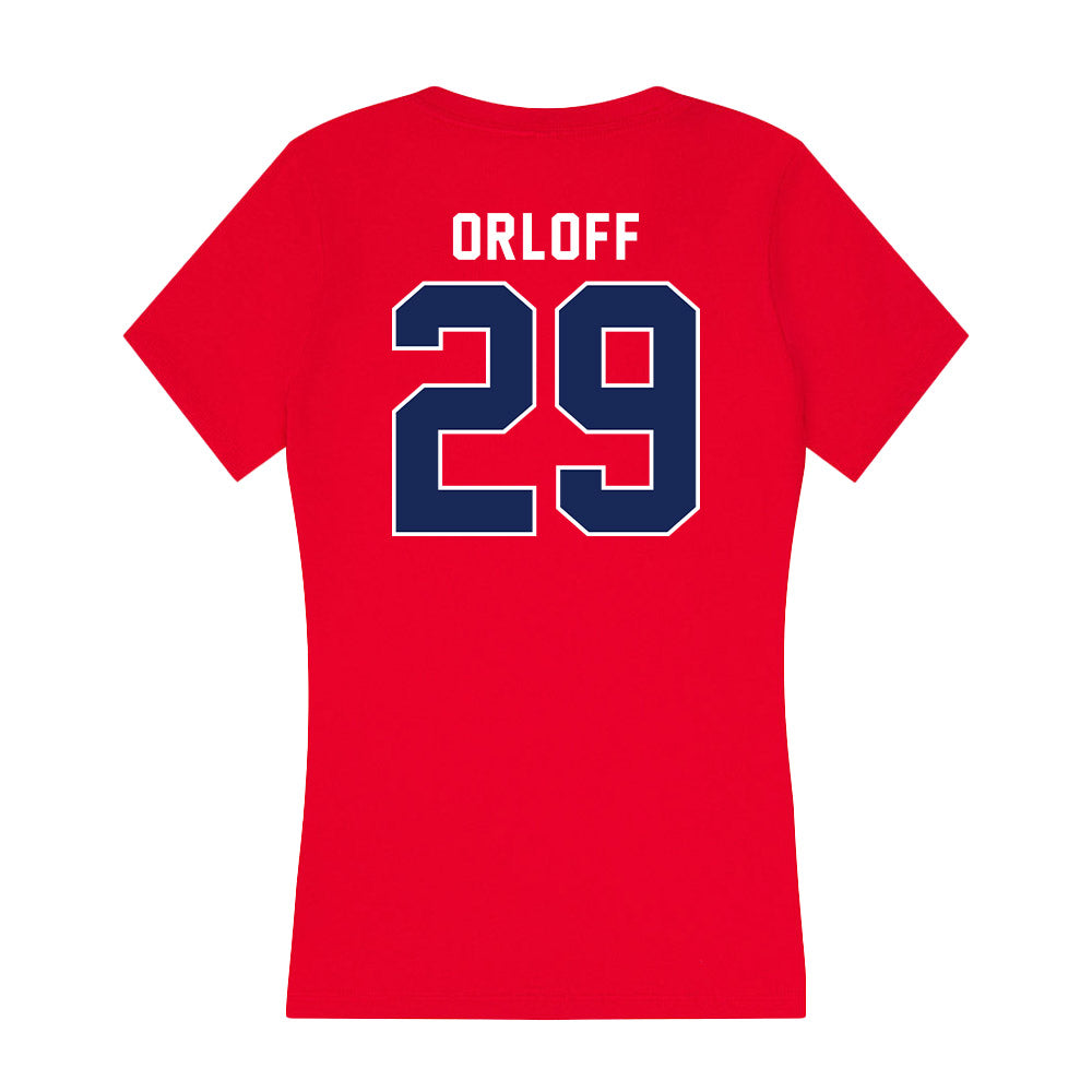 Arizona - NCAA Baseball : Eric Orloff - Women's V-Neck T-Shirt-1