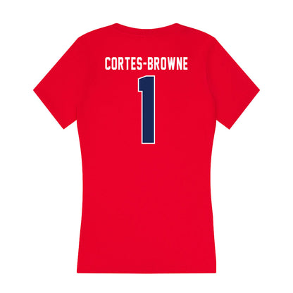 Arizona - NCAA Women's Soccer : Sofia Cortes-Browne - Women's V-Neck T-Shirt-1