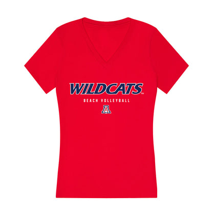 Arizona - NCAA Beach Volleyball : Regan Holmer - Women's V-Neck T-Shirt-0