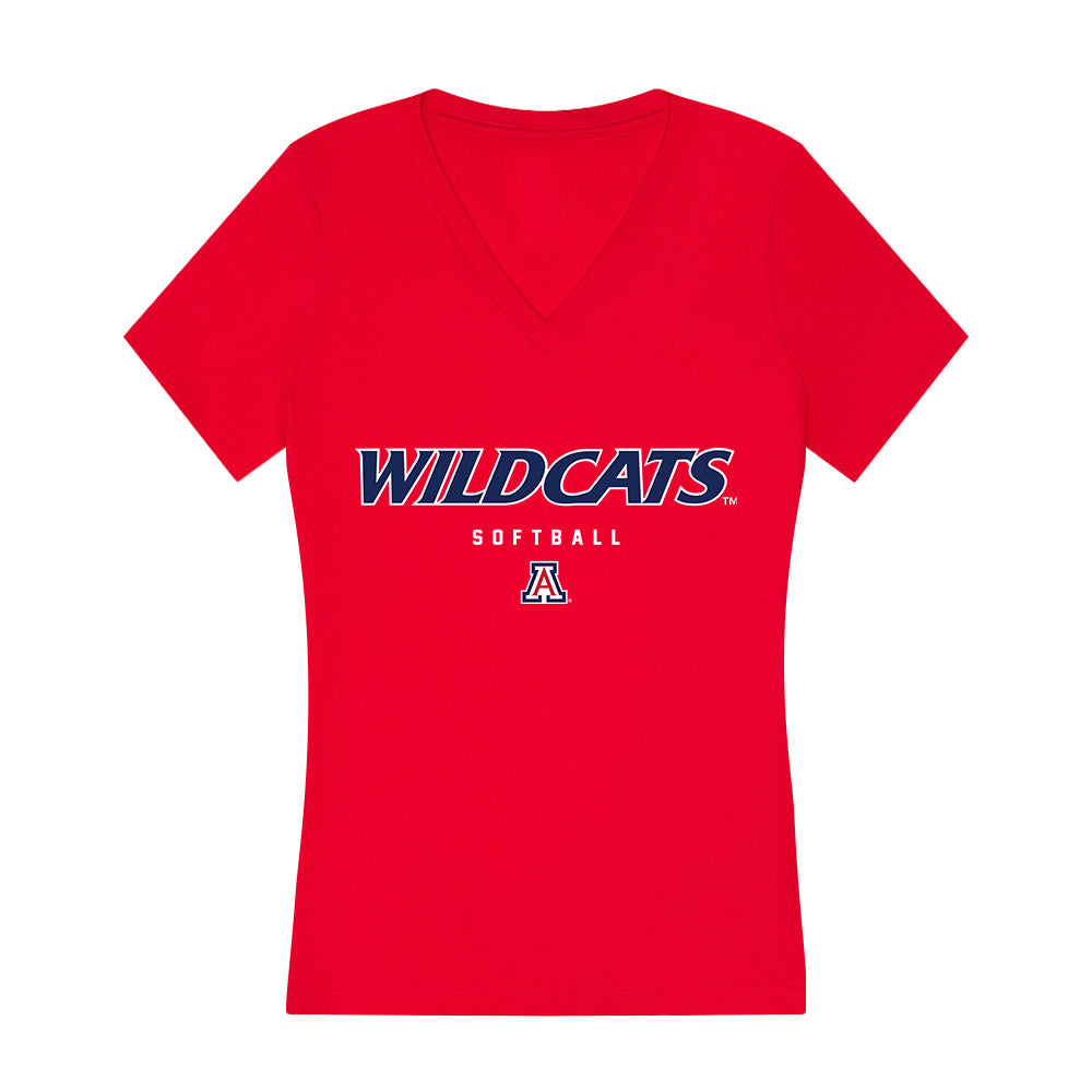  - NCAA Softball : Saya Swain - Women's V-Neck T-Shirt-0