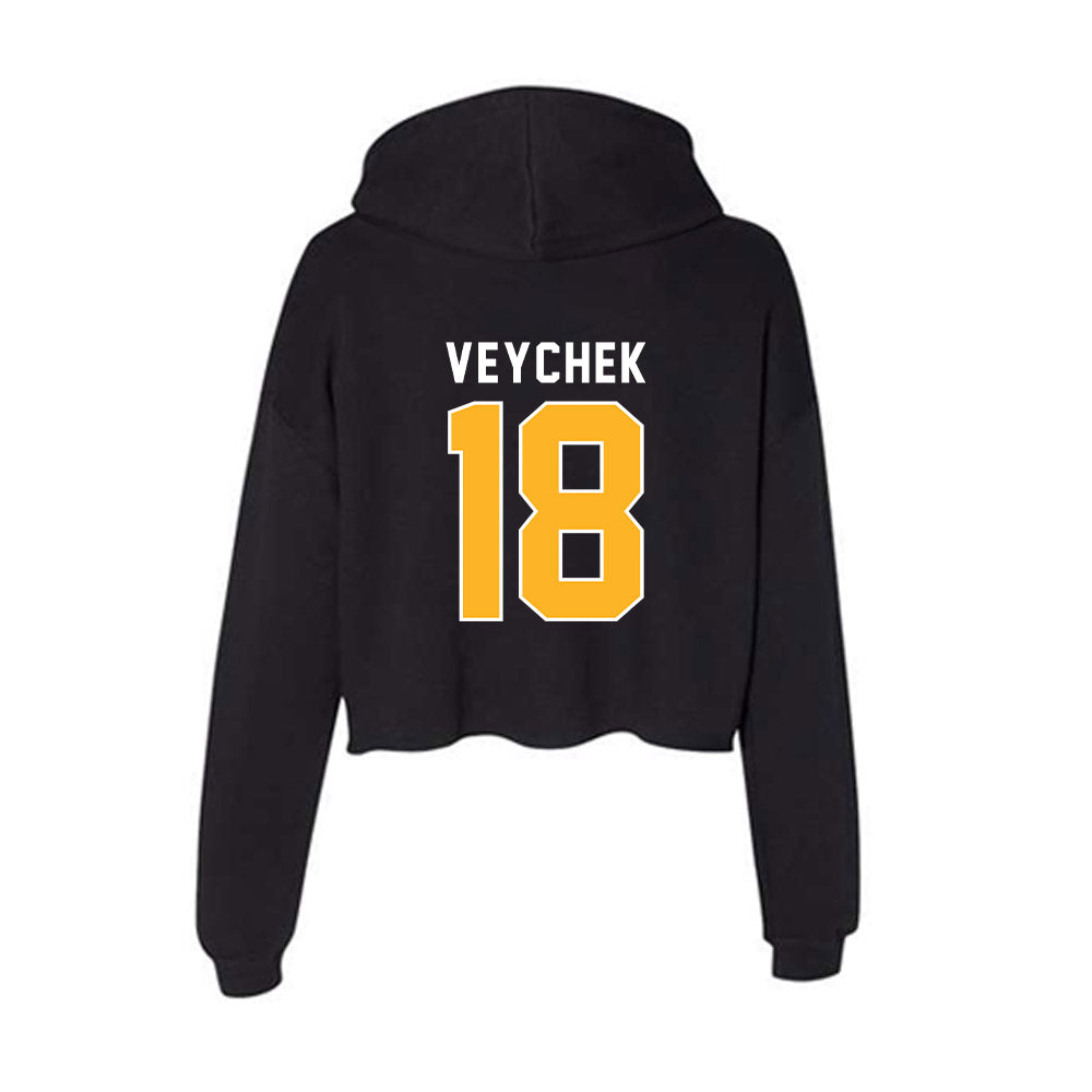 Pittsburgh - NCAA Men's Soccer : Joshua Veychek - Women's Crop Fleece Hoodie-1