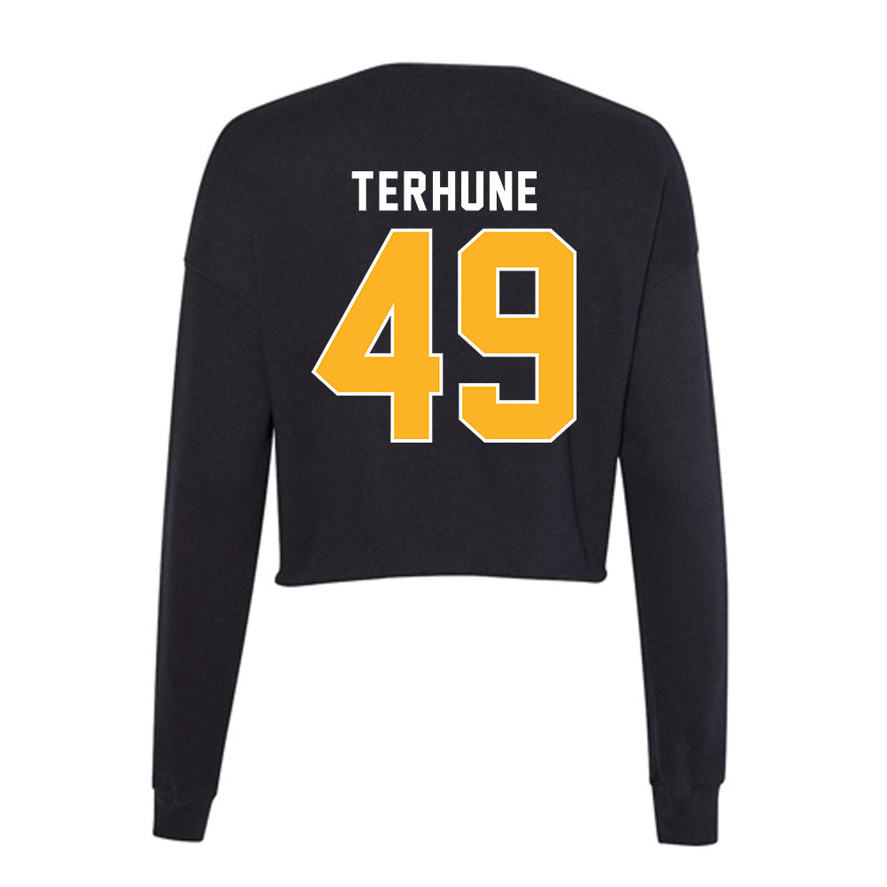 Pittsburgh - NCAA Baseball : Isaac Terhune - Women's Cropped Crew Fleece-1