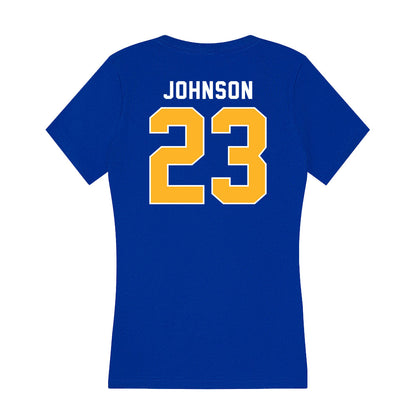 Pittsburgh - NCAA Women's Basketball : Mikayla Johnson - Women's V-Neck T-Shirt-1