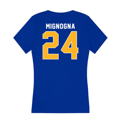  - NCAA Men's Basketball : Liam Mignogna - Women's V-Neck T-Shirt-1