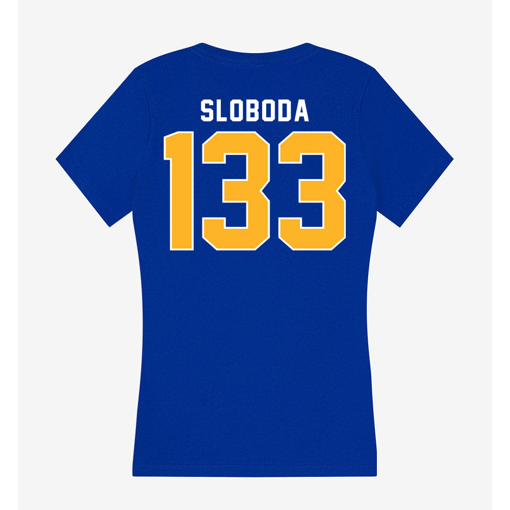 Pittsburgh - NCAA Wrestling : Santino Sloboda - Women's V-Neck T-Shirt-1
