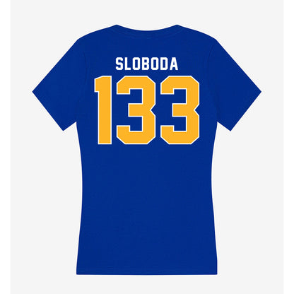 Pittsburgh - NCAA Wrestling : Santino Sloboda - Women's V-Neck T-Shirt-1