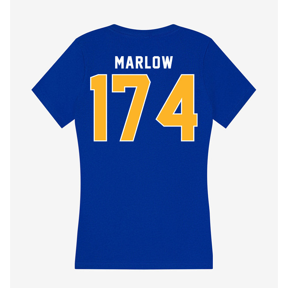 Pittsburgh - NCAA Wrestling : Bode Marlow - Women's V-Neck T-Shirt-1