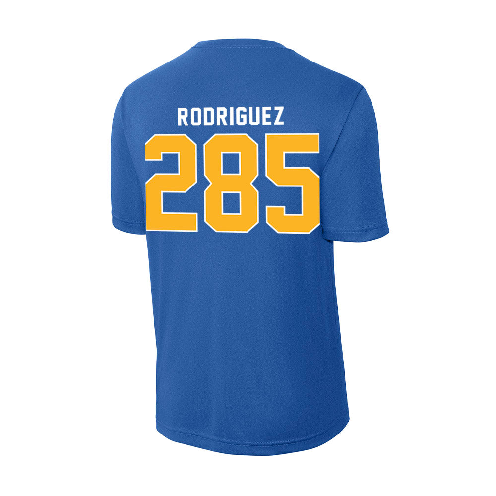 Pittsburgh - NCAA Wrestling : Caleb Rodriguez - Activewear T-Shirt-1