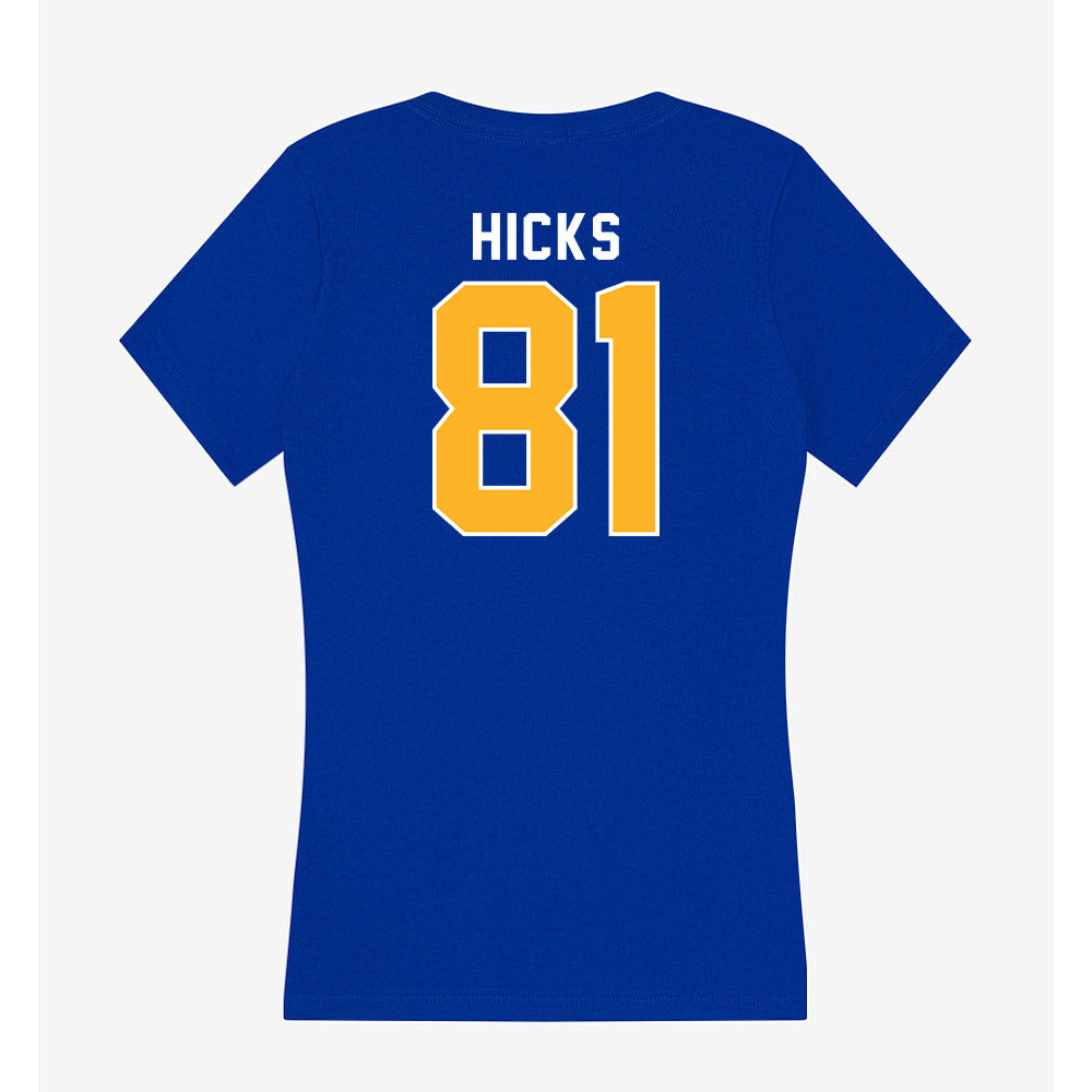 Pittsburgh - NCAA Football : Cataurus Hicks - Women's V-Neck T-Shirt-1