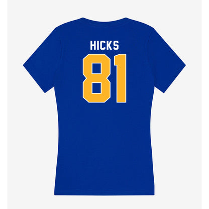 Pittsburgh - NCAA Football : Cataurus Hicks - Women's V-Neck T-Shirt-1