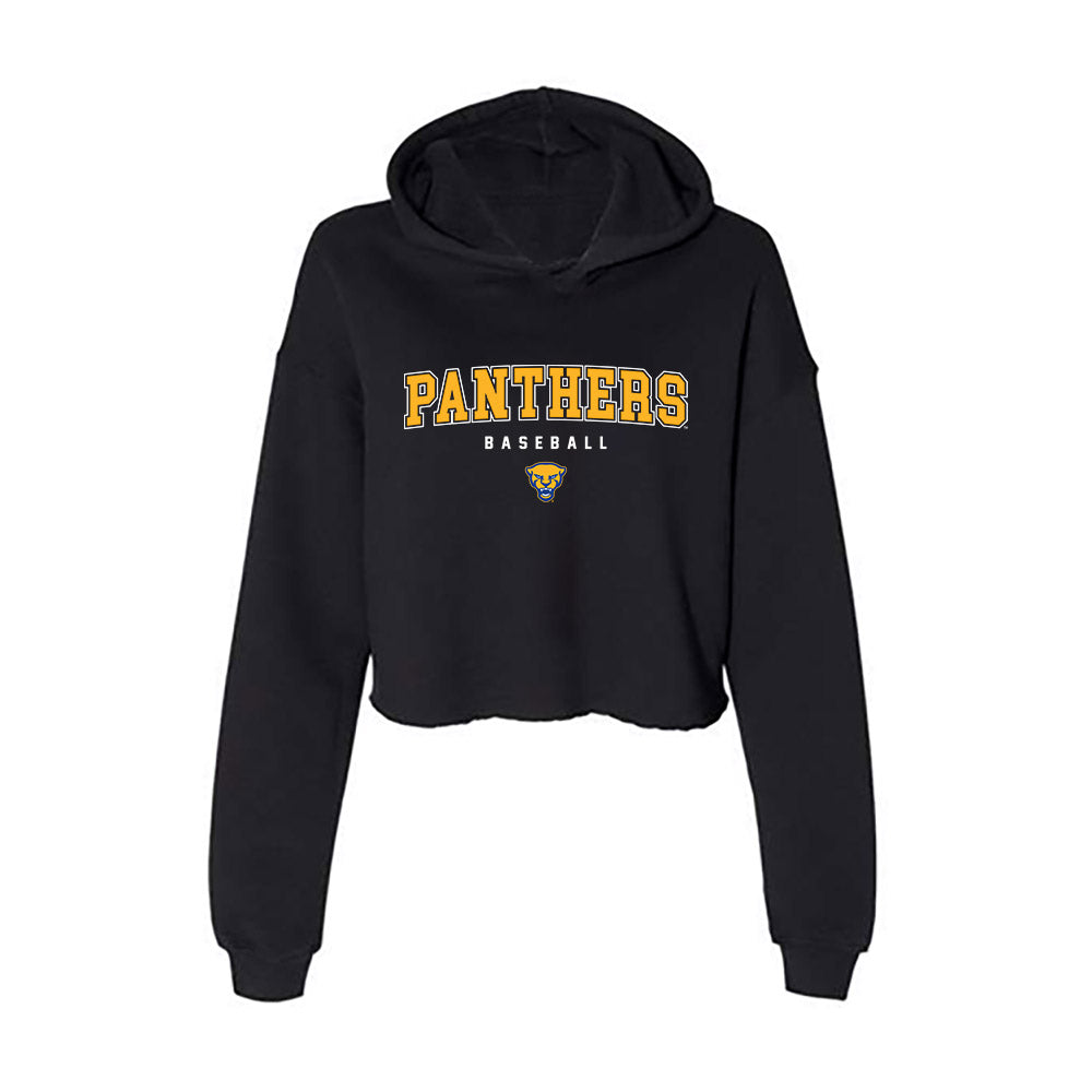 Pittsburgh - NCAA Baseball : Isaac Terhune - Women's Crop Fleece Hoodie-0