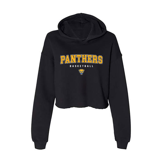 Pittsburgh - NCAA Men's Basketball : Damian Dunn - Women's Crop Fleece Hoodie-0