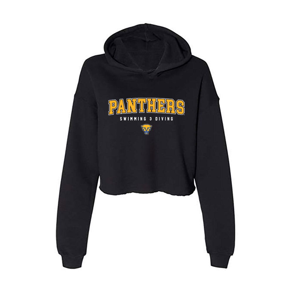 Pittsburgh - NCAA Men's Swimming & Diving : Jensen Nelson - Women's Crop Fleece Hoodie-0