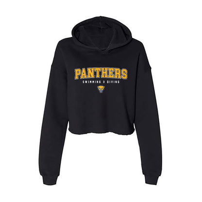 Pittsburgh - NCAA Men's Swimming & Diving : Jensen Nelson - Women's Crop Fleece Hoodie-0