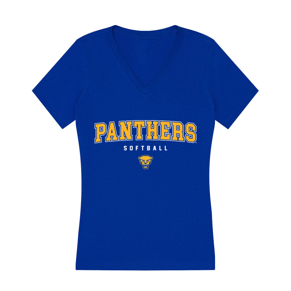 Pittsburgh - NCAA Softball : Tieley Vaughn - Women's V-Neck T-Shirt-0