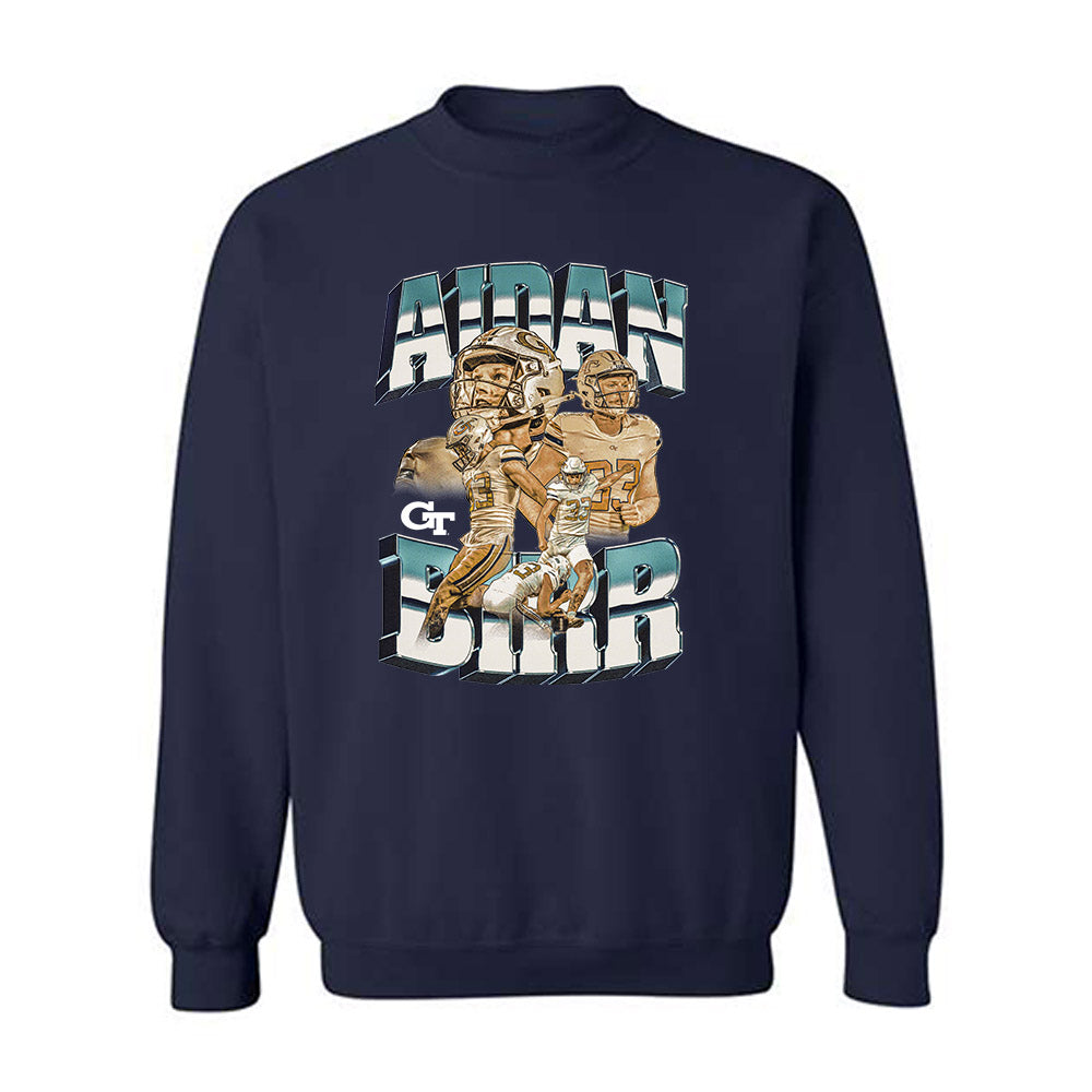Georgia Tech - NCAA Football : Aidan Birr - Player Collage Crewneck Sweatshirt