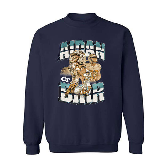 Georgia Tech - NCAA Football : Aidan Birr - Player Collage Crewneck Sweatshirt