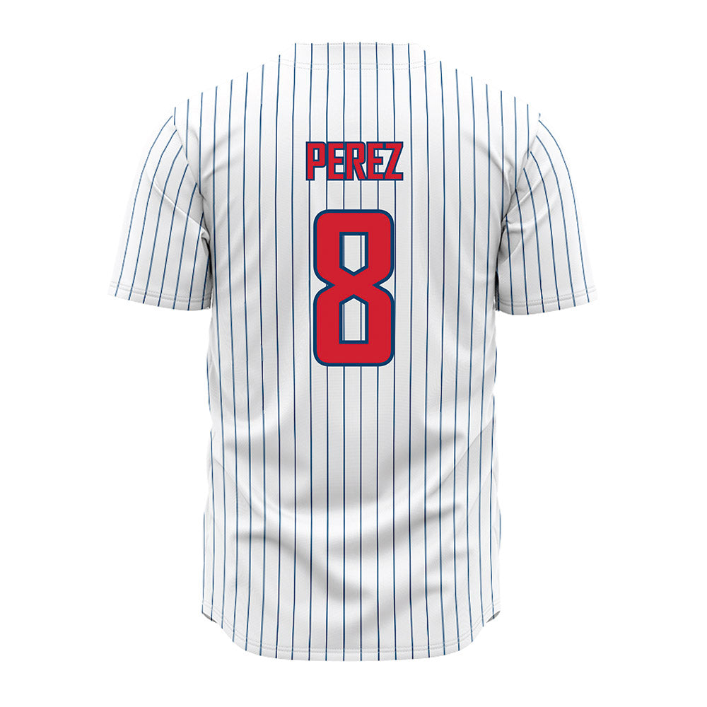 Radford - NCAA Baseball : Jhonkeanu Perez - Pinstripe Jersey