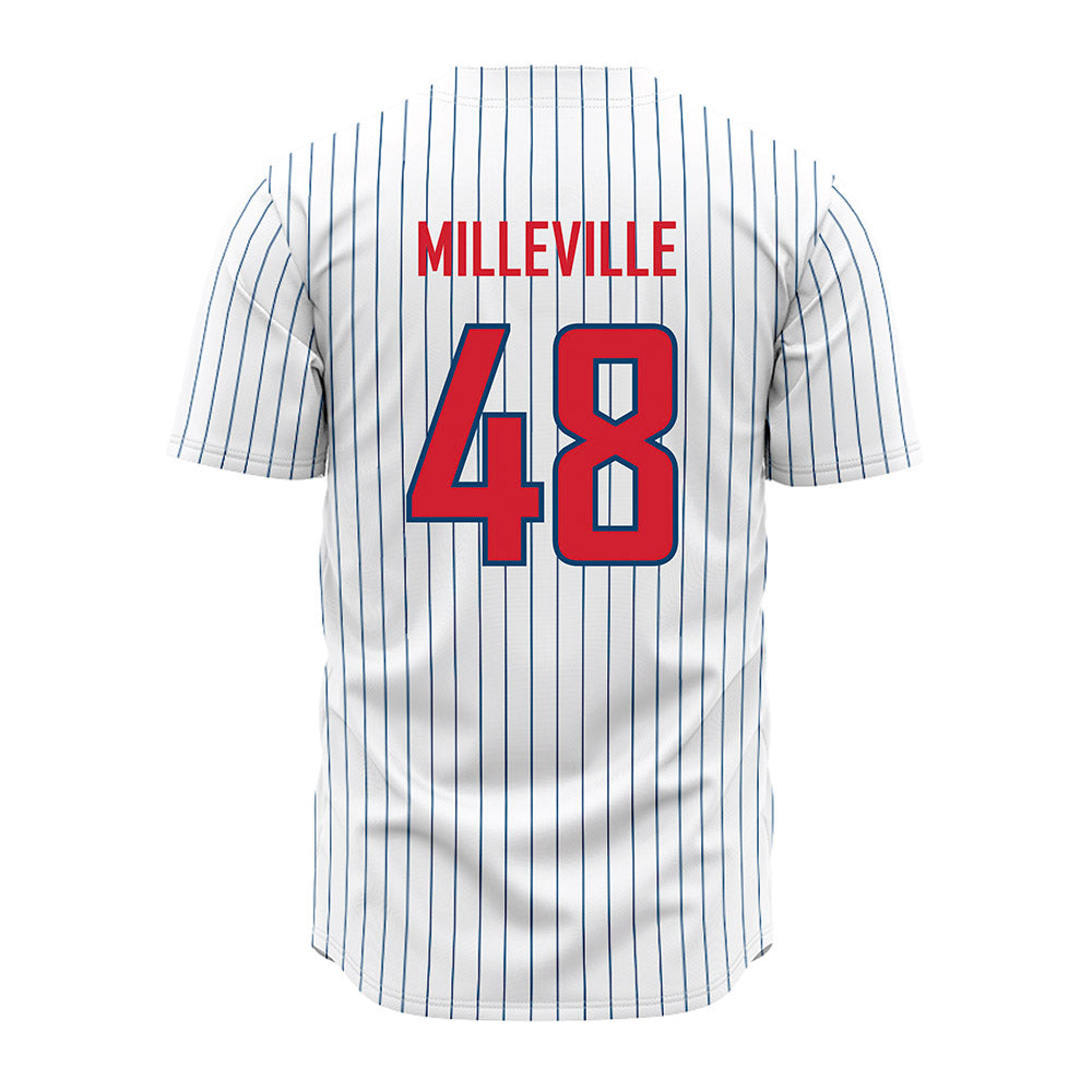  - NCAA Baseball : Joshua Milleville - Pinstripe Jersey-1