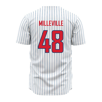  - NCAA Baseball : Joshua Milleville - Pinstripe Jersey-1