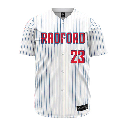 Radford - NCAA Baseball : Mason Self - Pinstripe Jersey