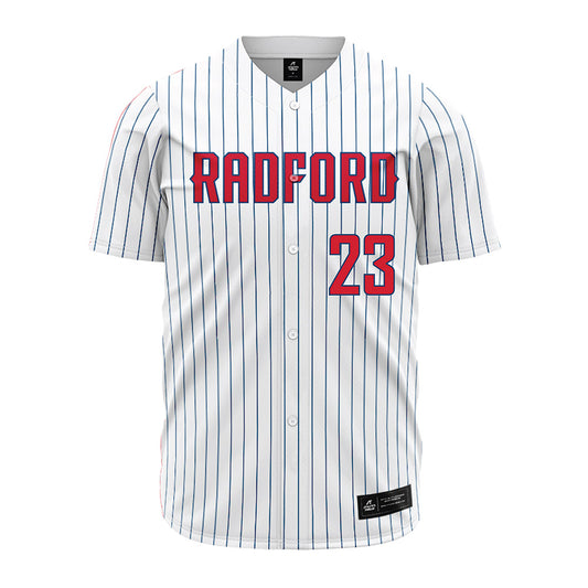 Radford - NCAA Baseball : Mason Self - Pinstripe Jersey