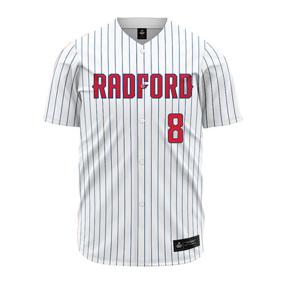 Radford - NCAA Baseball : Jhonkeanu Perez - Pinstripe Jersey