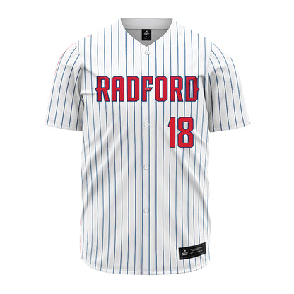 Radford - NCAA Baseball : Trey Way - Pinstripe Jersey-0