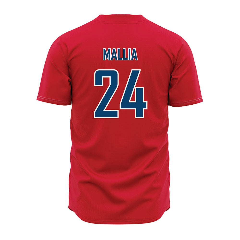 Radford - NCAA Baseball : Zack Mallia - Red Jersey