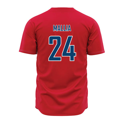 Radford - NCAA Baseball : Zack Mallia - Red Jersey