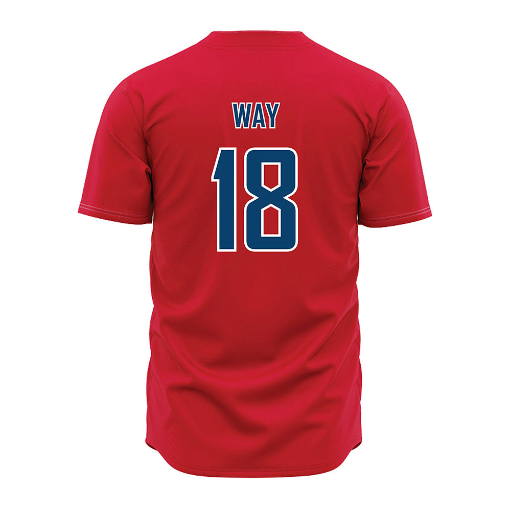 Radford - NCAA Baseball : Trey Way - Red Jersey-1