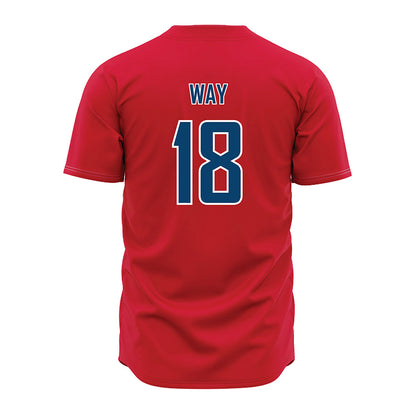Radford - NCAA Baseball : Trey Way - Red Jersey-1