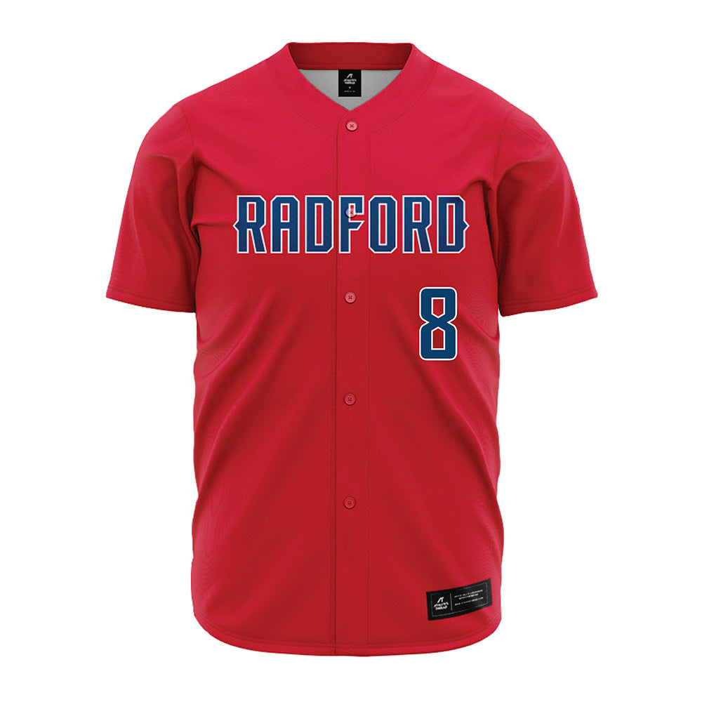 Radford - NCAA Baseball : Eli Baker - Red Jersey-0