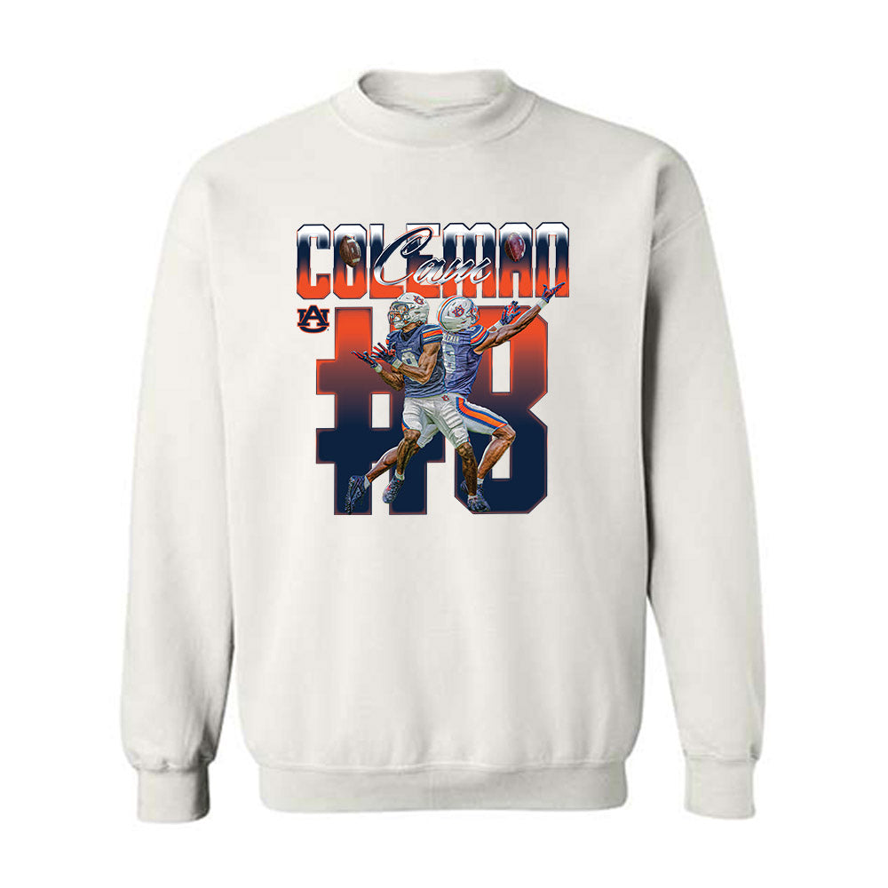 Auburn - NCAA Football : Cameron Coleman - Player Collage Crewneck Sweatshirt