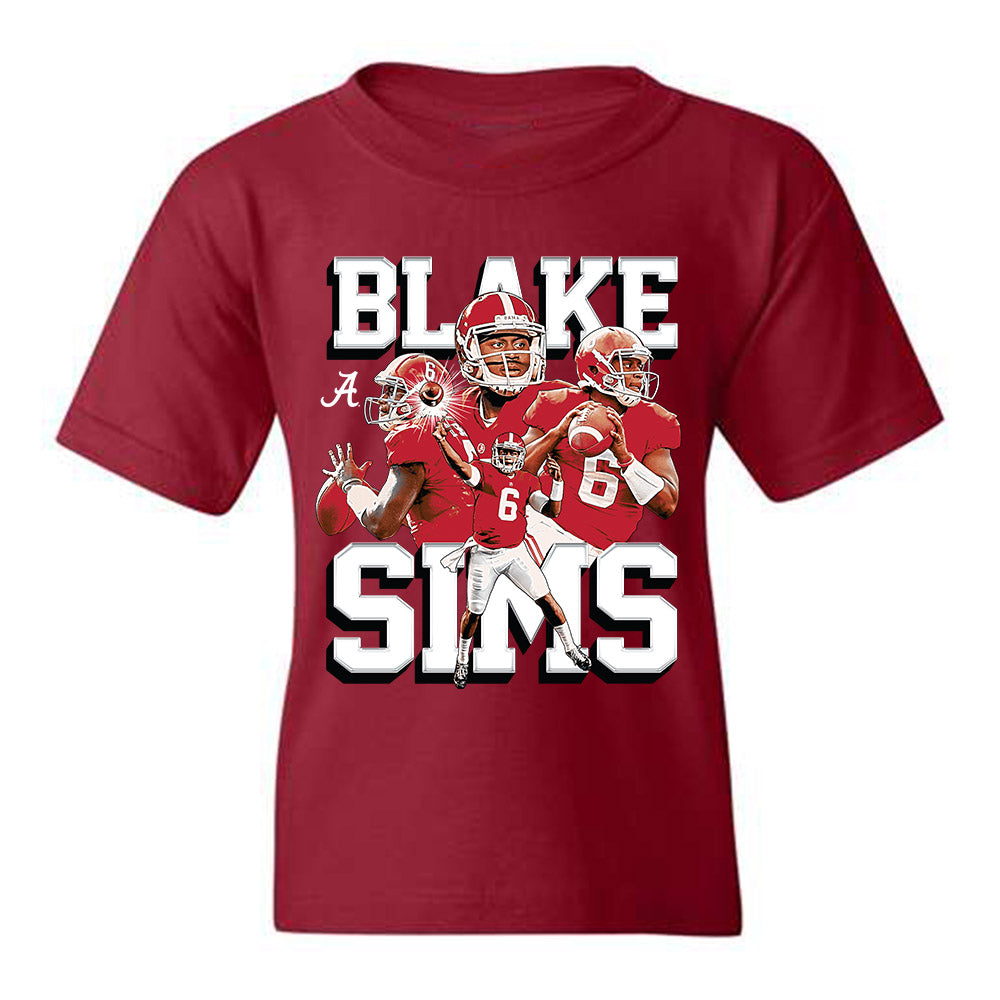 Alabama - Football Alumni : Blake Sims - Player Collage Youth T-Shirt