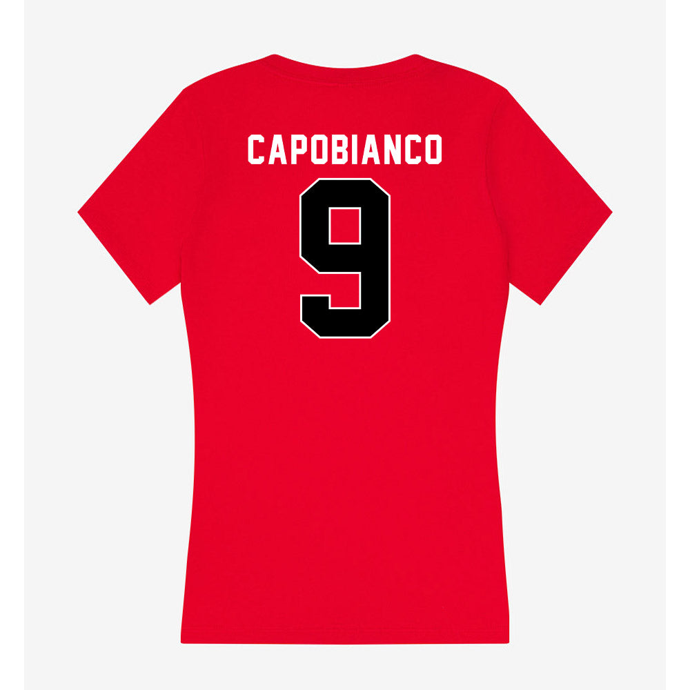 Utah - NCAA Softball : Emily Capobianco - Women's V-Neck T-Shirt-1