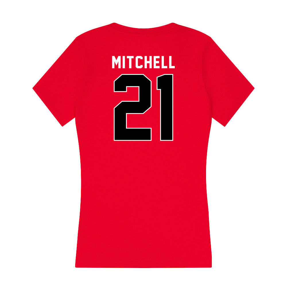 Utah - NCAA Football : Michael Mitchell - Women's V-Neck T-Shirt-1