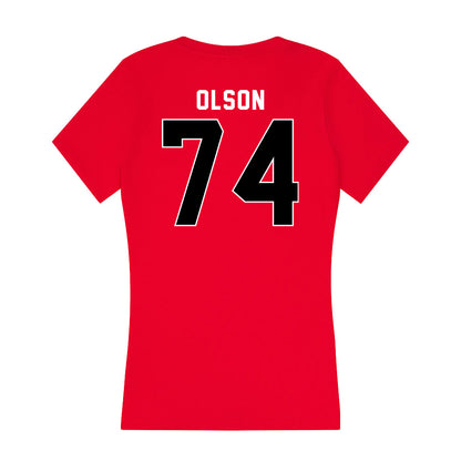 Utah - NCAA Football : Keith Olson - Women's V-Neck T-Shirt-1